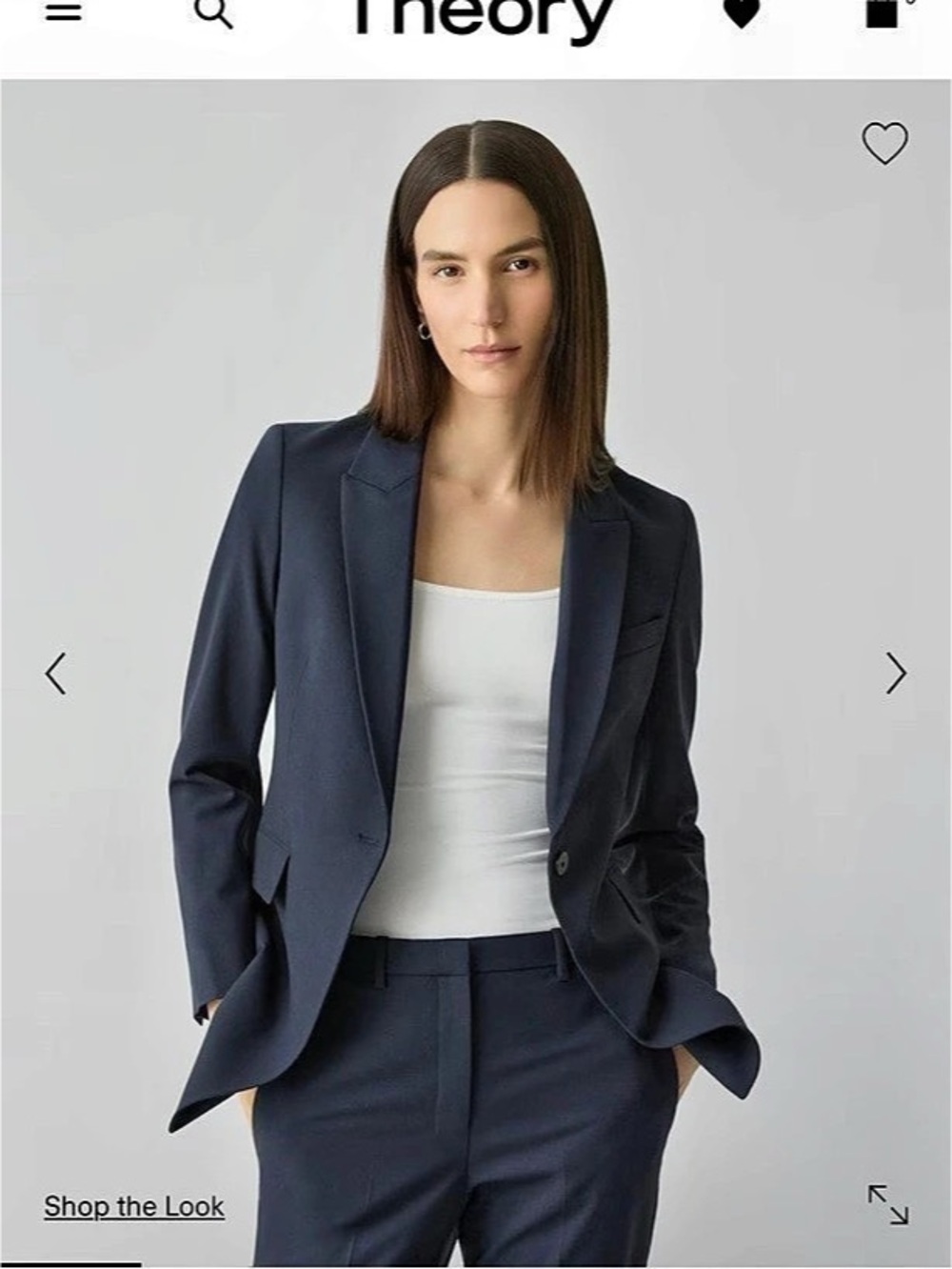 NWT Theory Etiennette Blazer Wool Blazer in Blue Size (2 )Small - Picture 2 of 11
